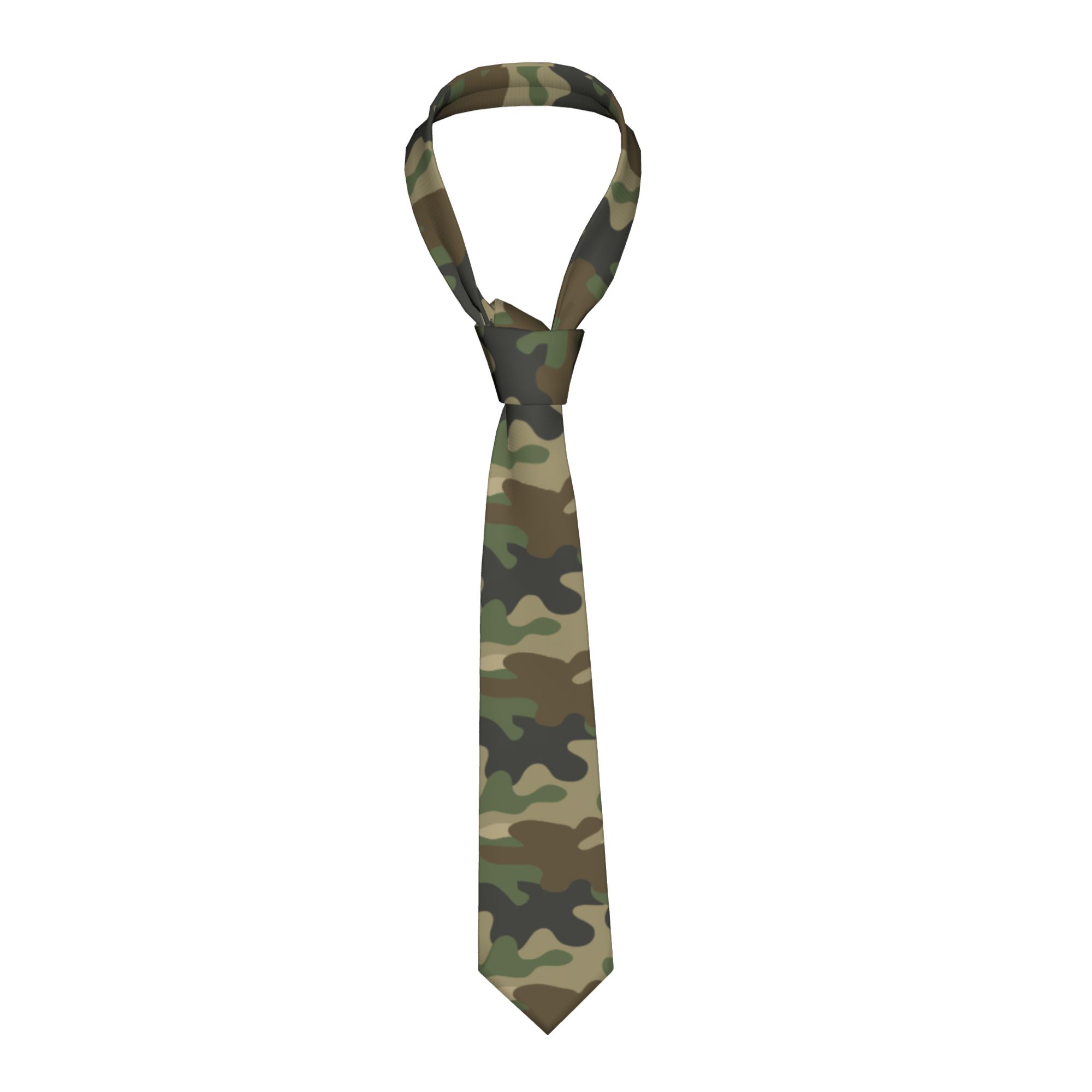Detachable Cosplay Prop - Camouflage Necktie Unisex Slim Polyester 8