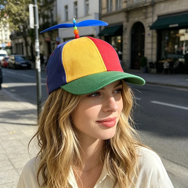 Funny Multicolor Propeller Hat - Flamethrower Cosplay Prop review and price