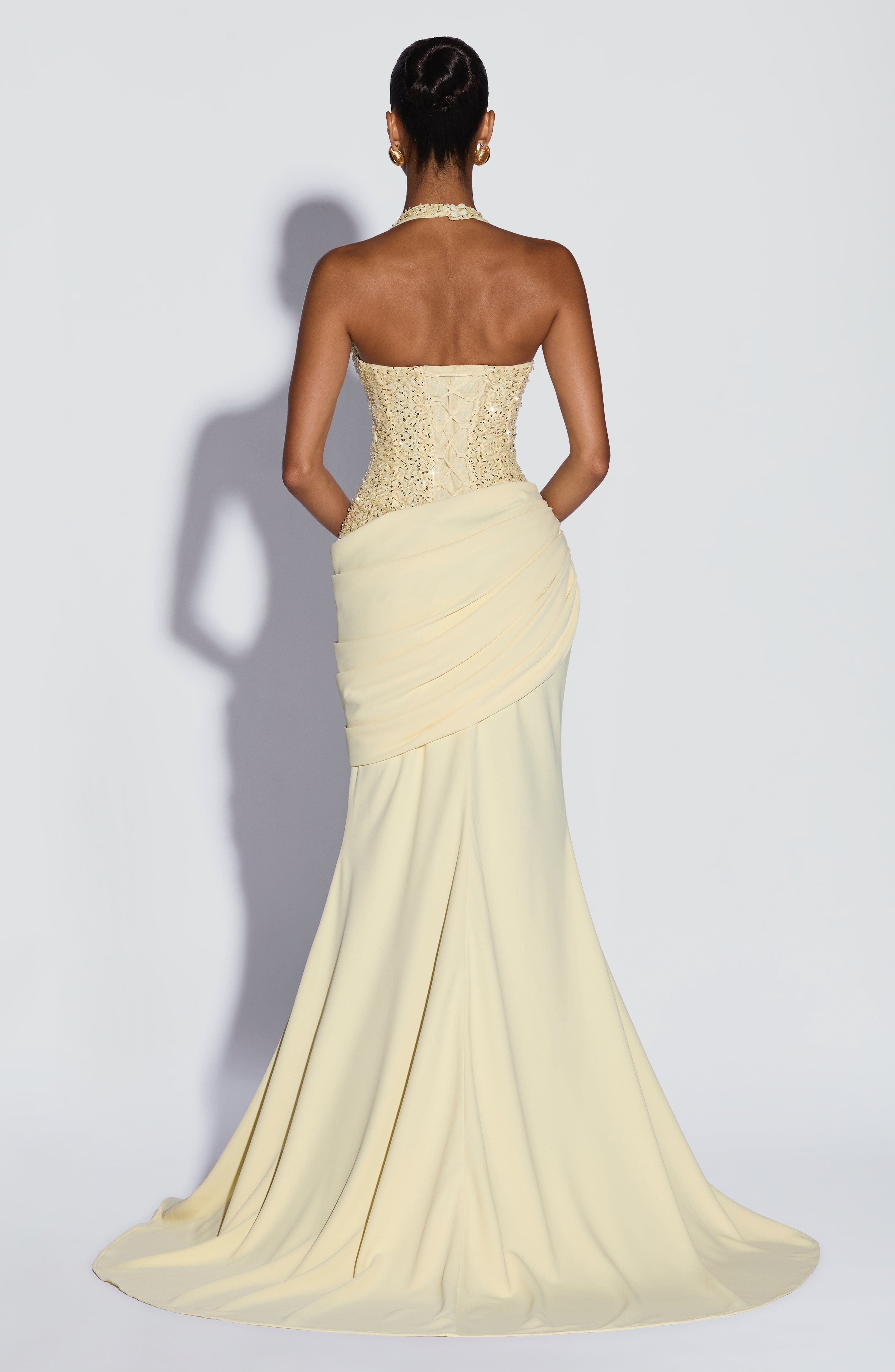 Luxury Halter V Sequin Maxi Go - Briar Cosplay Prop review and price