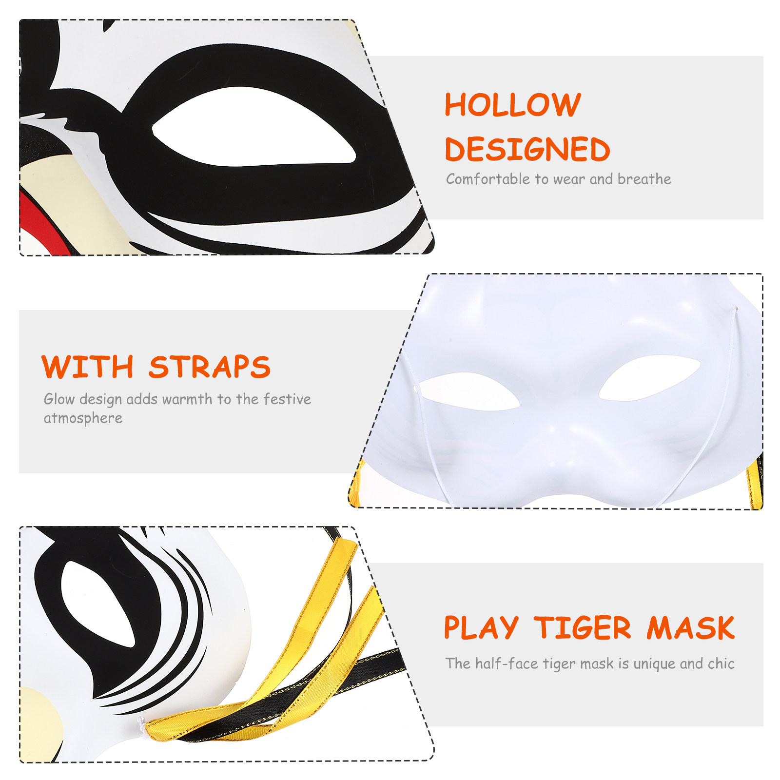 Half Face Tiger Mask Unisex Lu - Easy Cosplay Prop review and price