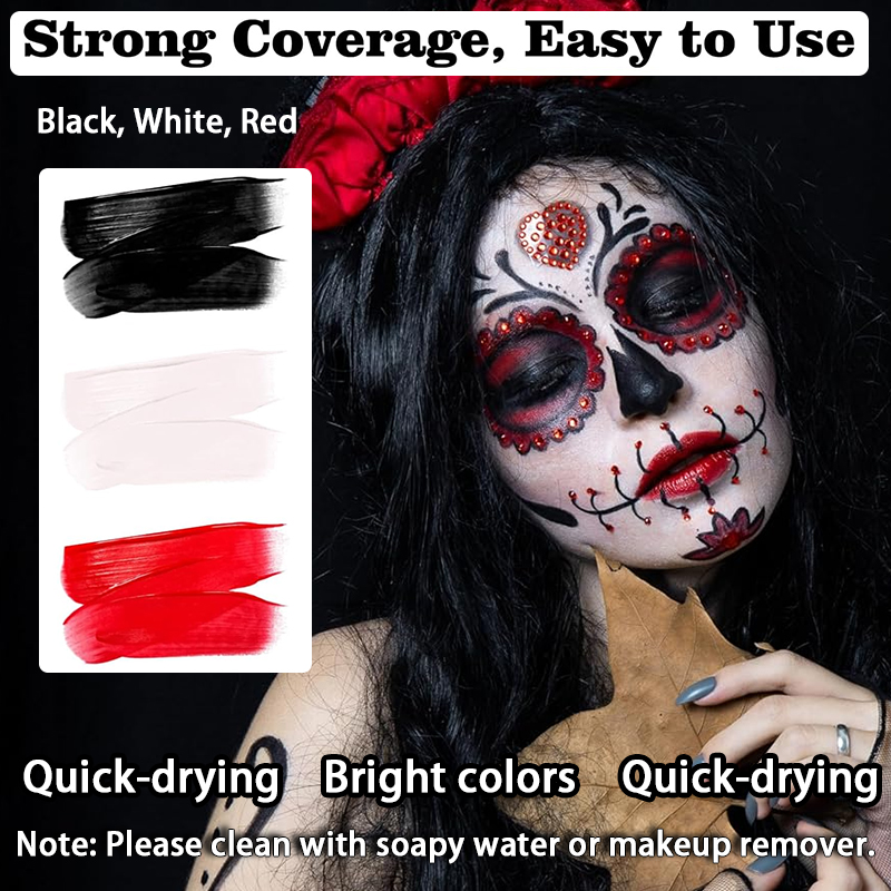 3pcs Black White Red Water‑Bas - Cosplay Prop Paint review and price