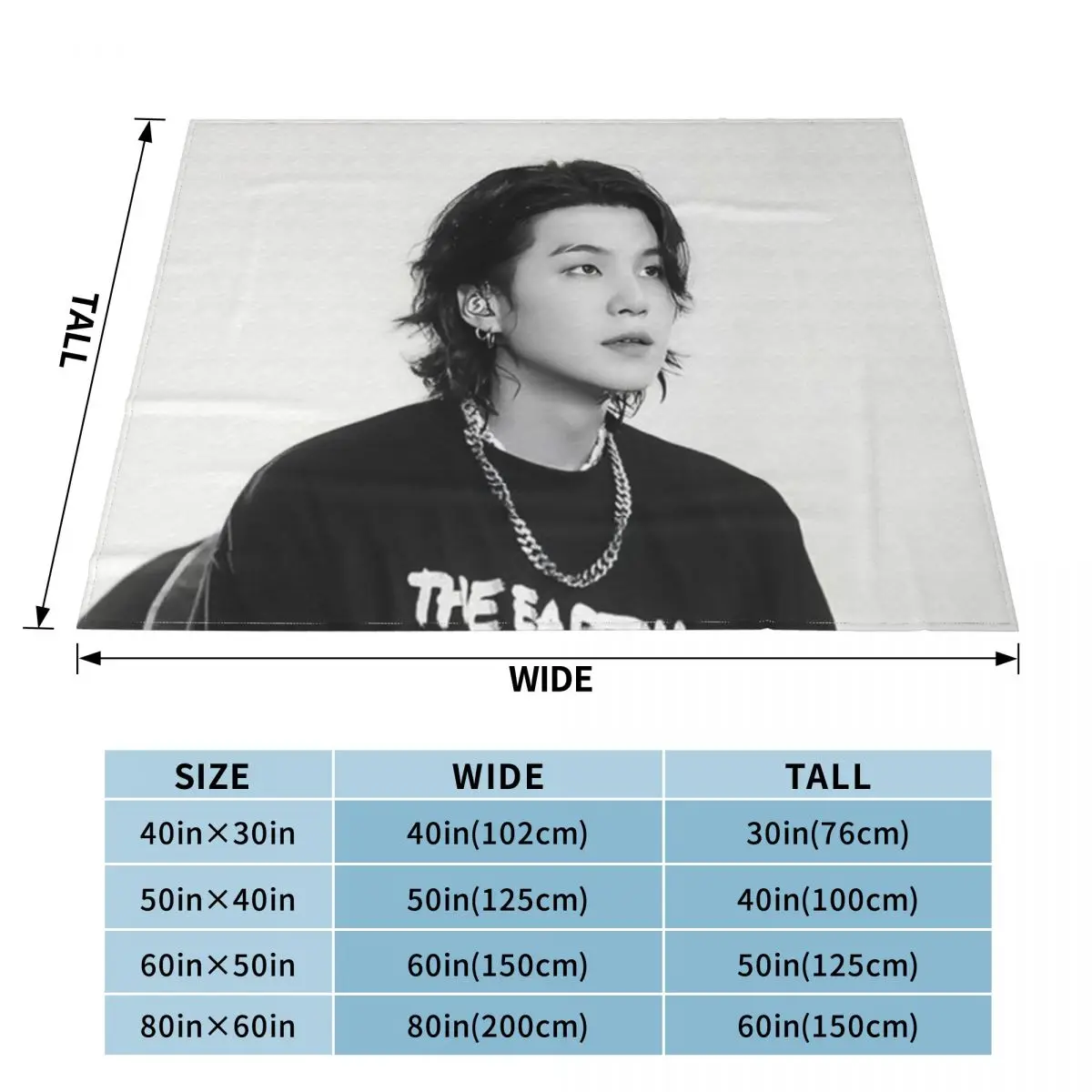 Yoongi concert Throw Blanket D - Flamethrower Cosplay Prop review and price