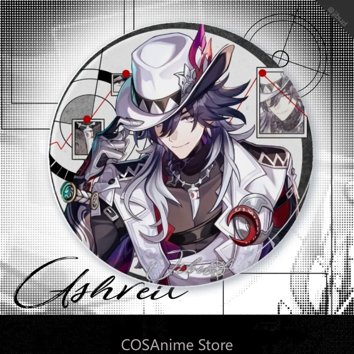 Ashveil Badge Anime Honkai：Sta - Acrylic Cosplay Prop review and price
